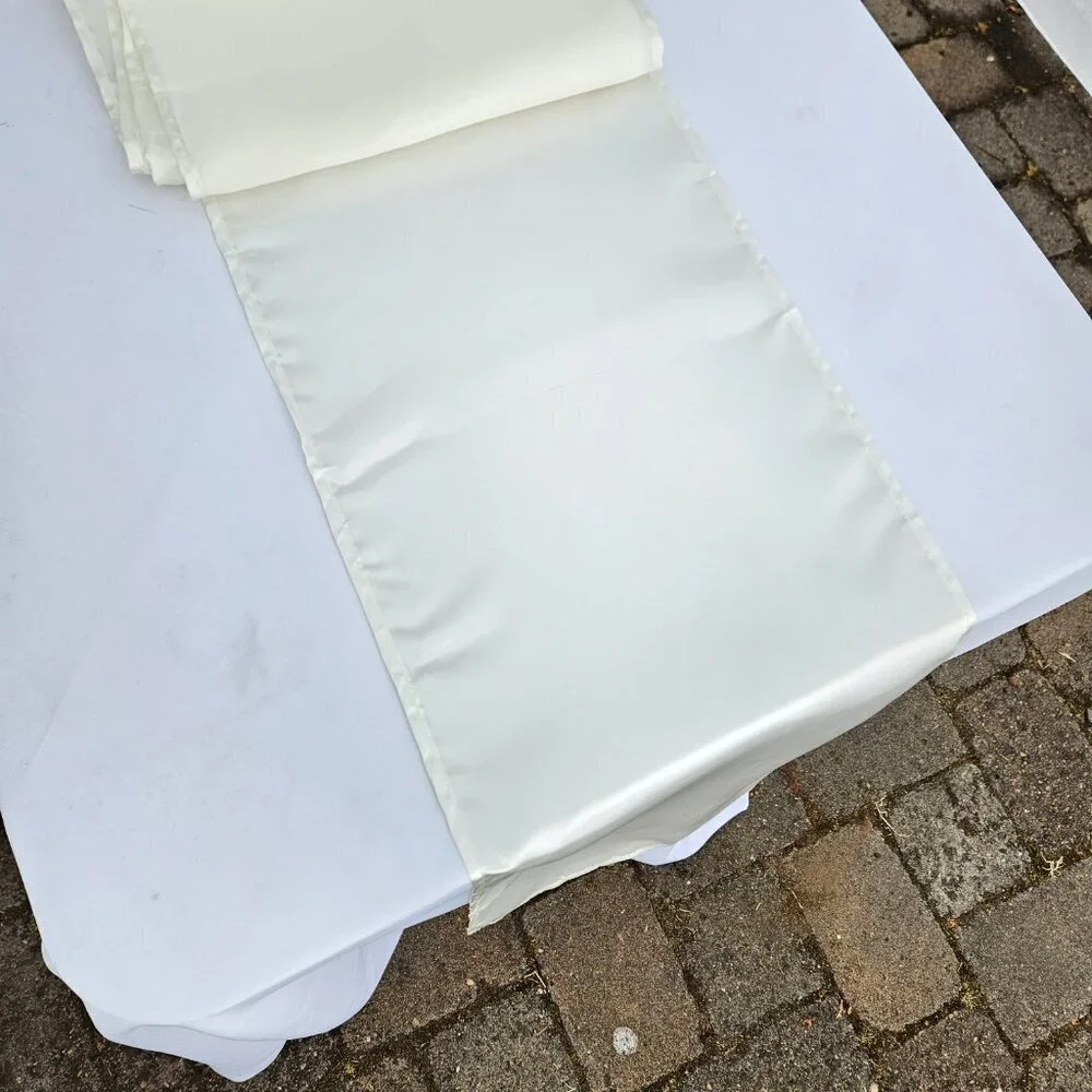 Satin Table Runners 20 Ivory  14